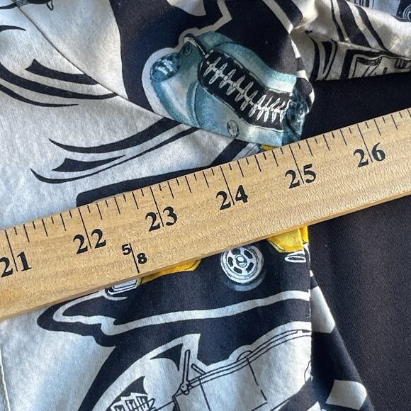 Pacific Legends Men Hawaiian Button Up Shirt Extra Large XL Cotton Car Print USA - Picture 7 of 9